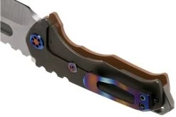 Medford Praetorian Genesis G, Drop S35VN Blade, Coyote G10 & Bronze Ti Handle, Pocket Knife -Optimal Knife Shop MF 21 GN 01 05 medford