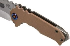 Medford Praetorian Genesis G, Drop S35VN Blade, Coyote G10 & Bronze Ti Handle, Pocket Knife -Optimal Knife Shop MF 21 GN 01 07 medford