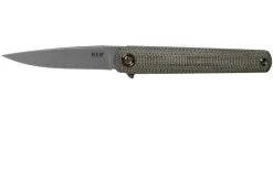 MKM Flame Drop FL01-GCT Green Canvas Micarta Pocket Knife, Michael Zieba Design