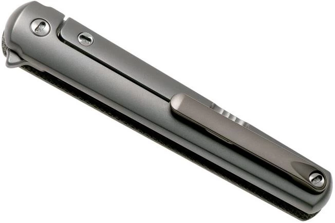 MKM Flame Drop FL01-GCT Green Canvas Micarta Pocket Knife, Michael Zieba Design 6 MKM Flame Drop FL01-GCT Green Canvas Micarta Pocket Knife, Michael Zieba Design - Image 4