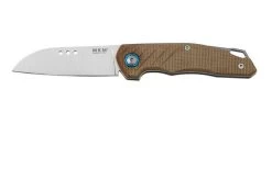 MKM Root RT-NC Satin Natural Canvas Micarta Pocket Knife, Jens Anso Design