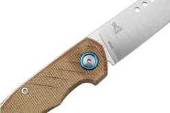 MKM Root RT-NC Satin Natural Canvas Micarta Pocket Knife, Jens Anso Design -Optimal Knife Shop MMK RT NC 05 mkm