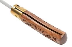 Old Bear Classical Carved Walnut XS, 9307-15-LNI Pocket Knife -Optimal Knife Shop OB9307 15 LNI 05 oldbear