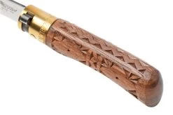 Old Bear Classical Carved Walnut XS, 9307-15-LNI Pocket Knife -Optimal Knife Shop OB9307 15 LNI 07 oldbear