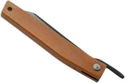 Ohta FK9 Higonokami-pocket Knife, Natural Canvas Micarta -Optimal Knife Shop OHTA OFF FK9 M N 04 ohta knives