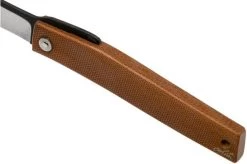 Ohta FK9 Higonokami-pocket Knife, Natural Canvas Micarta -Optimal Knife Shop OHTA OFF FK9 M N 07 ohta knives
