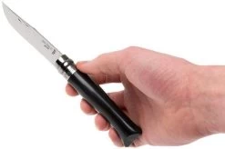 Opinel Pocket Knife No. 8 Luxury Range, Stainless Steel, Buffalo Horn -Optimal Knife Shop OP000980 07 opinel op000980 07