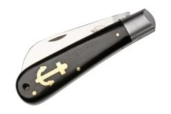 Otter Anchor Knife 173 R.m.L. Large Stainless, Grenadilla, Brass Anchor, Pocket Knife -Optimal Knife Shop OR173RML 04 otter