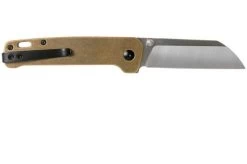 QSP Knife Penguin QS130-F Brass, Satin, Pocket Knife -Optimal Knife Shop QS130 F 02 qsp