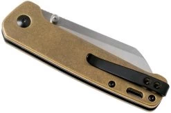 QSP Knife Penguin QS130-F Brass, Satin, Pocket Knife -Optimal Knife Shop QS130 F 04 qsp