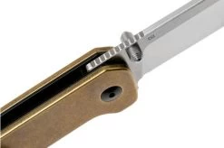 QSP Knife Penguin QS130-F Brass, Satin, Pocket Knife -Optimal Knife Shop QS130 F 06 qsp