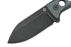 QSP Knife Canary QS141-D2 Blackwashed, Denim Micarta, Neck Knife -Optimal Knife Shop QS141 D2 03 qsp
