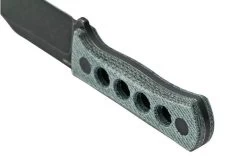 QSP Knife Canary QS141-D2 Blackwashed, Denim Micarta, Neck Knife -Optimal Knife Shop QS141 D2 04 qsp