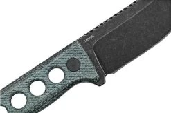 QSP Knife Canary QS141-D2 Blackwashed, Denim Micarta, Neck Knife -Optimal Knife Shop QS141 D2 05 qsp