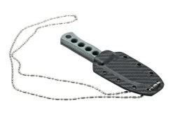 QSP Knife Canary QS141-D2 Blackwashed, Denim Micarta, Neck Knife -Optimal Knife Shop QS141 D2 06 qsp