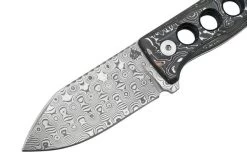 QSP Knife Canary QS141-E Damascus, Aluminium Foil Carbon Fibre, Neck Knife -Optimal Knife Shop QS141 E 03 qsp