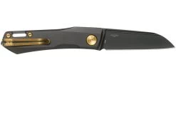 Real Steel Solis 7063G Black Titanium, Gold, Slipjoint Pocket Knife, Poltergeist Design -Optimal Knife Shop RL7063G 02 real steel