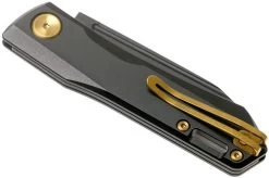 Real Steel Solis 7063G Black Titanium, Gold, Slipjoint Pocket Knife, Poltergeist Design -Optimal Knife Shop RL7063G 04 real steel
