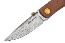 Real Steel Luna Boost Premium, Damascus, Brown Micarta Knivesandtools Exclusive Pocket Knife -Optimal Knife Shop RL7078 03 realsteel