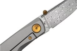 Real Steel Luna Boost Premium, Damascus, Brown Micarta Knivesandtools Exclusive Pocket Knife -Optimal Knife Shop RL7078 05 realsteel