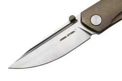 Real Steel Luna Maius Titanium Tan Bronze 7092, Pocket Knife -Optimal Knife Shop RL7092 03 realsteel