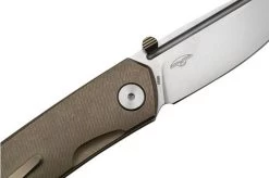 Real Steel Luna Maius Titanium Tan Bronze 7092, Pocket Knife -Optimal Knife Shop RL7092 05 realsteel