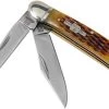 Rough Ryder Copperhead Amber Bone RR043 Slipjoint Pocket Knife -Optimal Knife Shop RY043 01 rough ryder