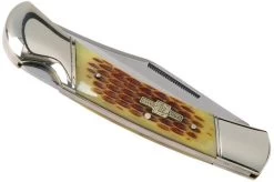 Rough Ryder Folding Hunter Amber Bone RR066 Lockback Pocket Knife -Optimal Knife Shop RY066 04 rough ryder