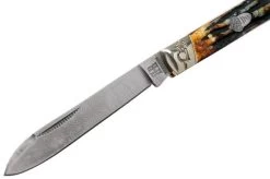 Rough Ryder Doctors Knife Cinnamon Stag RR2158 Damascus Slipjoint Pocket Knife -Optimal Knife Shop RY2158 03 rough ryder