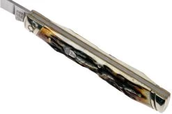 Rough Ryder Doctors Knife Cinnamon Stag RR2158 Damascus Slipjoint Pocket Knife -Optimal Knife Shop RY2158 07 rough ryder