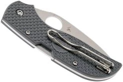 Spyderco Chaparral FRN Grey C152PGY Pocket Knife -Optimal Knife Shop SPC152PGY 04 spyderco spc152pgy 04