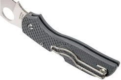 Spyderco Chaparral FRN Grey C152PGY Pocket Knife -Optimal Knife Shop SPC152PGY 05 spyderco spc152pgy 05