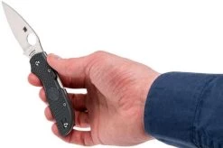 Spyderco Chaparral FRN Grey C152PGY Pocket Knife -Optimal Knife Shop SPC152PGY 08 spyderco spc152pgy 08