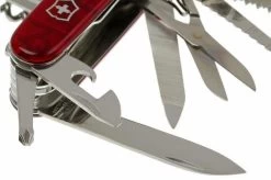 Victorinox Swisschamp (33) - Red Transparant -Optimal Knife Shop VT1 6795 T 03 victorinox swisschamp 33 rood transparant vt1 6795 t d3