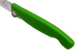 Victorinox SwissClassic 6.7836.F4B Serrated Foldable Vegetable Knife, Green -Optimal Knife Shop VT6 7836 F4B 06 victorinox