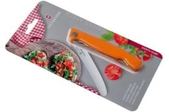 Victorinox SwissClassic 6.7836.F9B Serrated Foldable Vegetable Knife, Orange -Optimal Knife Shop VT6 7836 F9B 07 victorinox