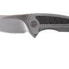 WE Knife 717H Valiant Grey Ti, Carbon Fibre, Stonewashed Blade, Pocket Knife -Optimal Knife Shop WK717H 01 we knife wk717h 01