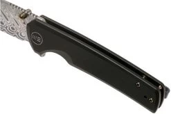 WE Knife Subjugator WE21014C-DS1 Damasteel, Black Titanium Pocket Knife -Optimal Knife Shop WKWE21014C DS1 07 we knife