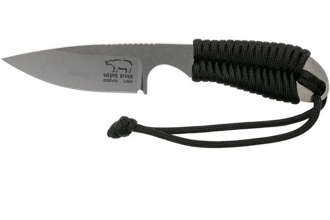 White River Knives M1 Backpacker Black Paracord Neck Knife, Kydex Sheath 3 White River Knives M1 Backpacker Black Paracord Neck Knife, Kydex Sheath
