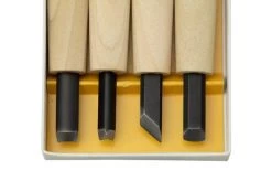Yoshiharu Y-4 Mitomoto Japanese Wood Carving Knives, Set Of 4 -Optimal Knife Shop YSH 011 03 yoshiharu