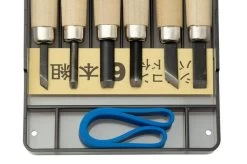 Yoshiharu KL-6 Maruichi Japanese Wood Carving Knives, Set Of 6 In Plastic Case -Optimal Knife Shop YSH 033 03 yoshiharu