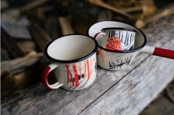 Knivesandtools Enamel Set E-SET-01, Mugs 8 Cm, 10 Cm & Saucepan 14 Cm, Enamel Crockery 13 Knivesandtools Enamel Set E-SET-01, Mugs 8 Cm, 10 Cm & Saucepan 14 Cm, Enamel Crockery -Optimal Knife Shop knivesandtools enamelware 11